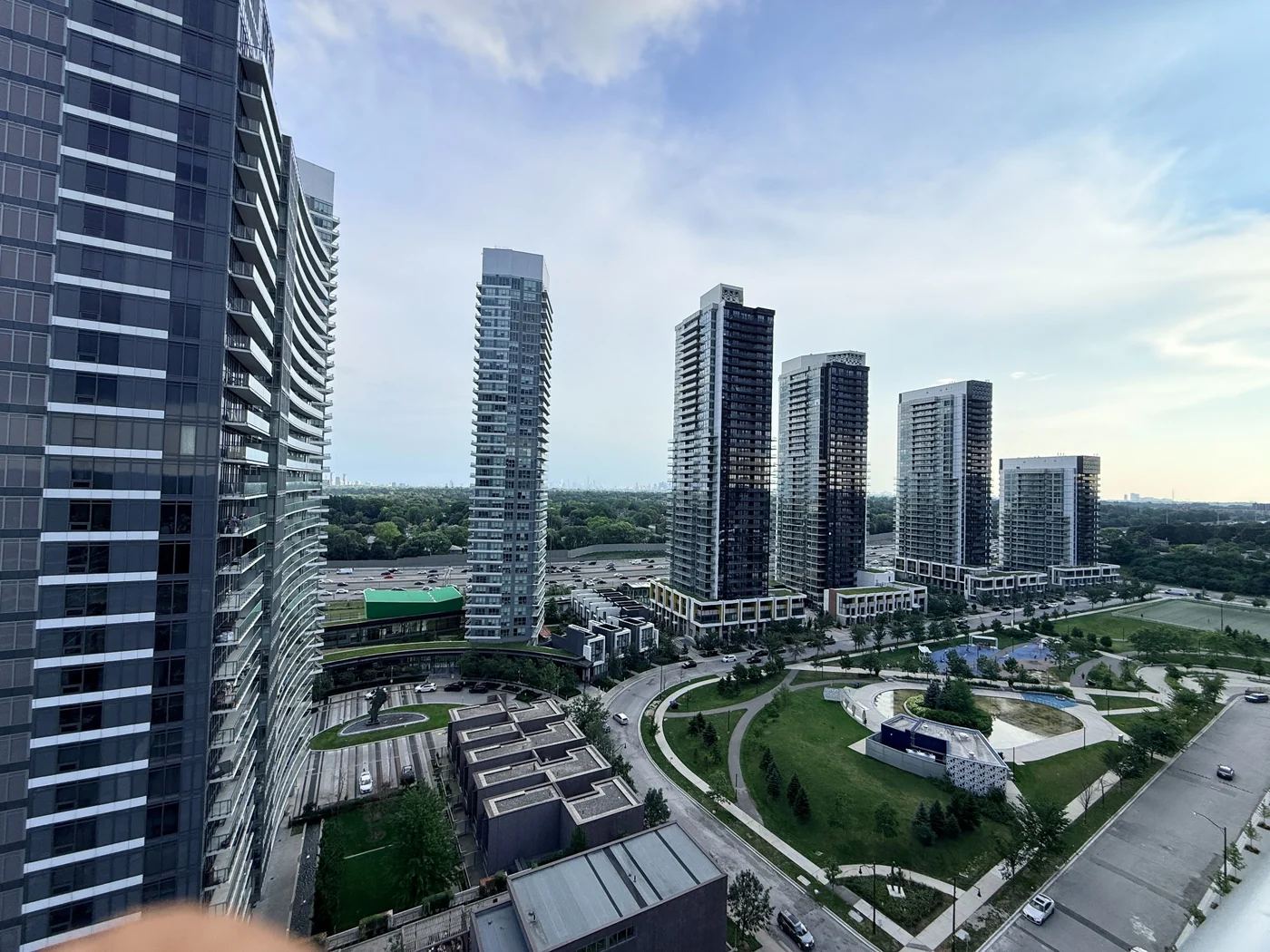 Mississauga condominium community and surrounding green space